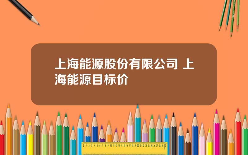 上海能源股份有限公司 上海能源目标价